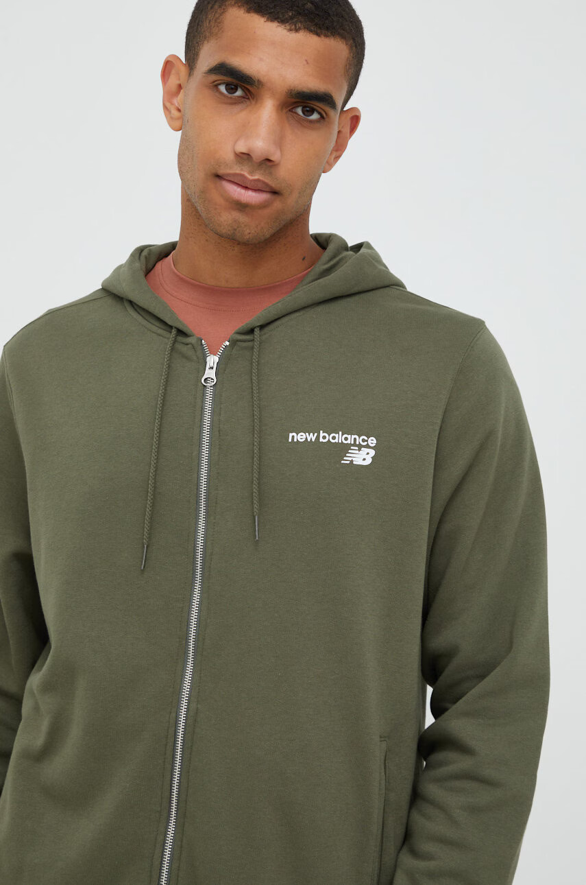 New Balance Суичър в зелено с изчистен дизайн - Pepit.bg