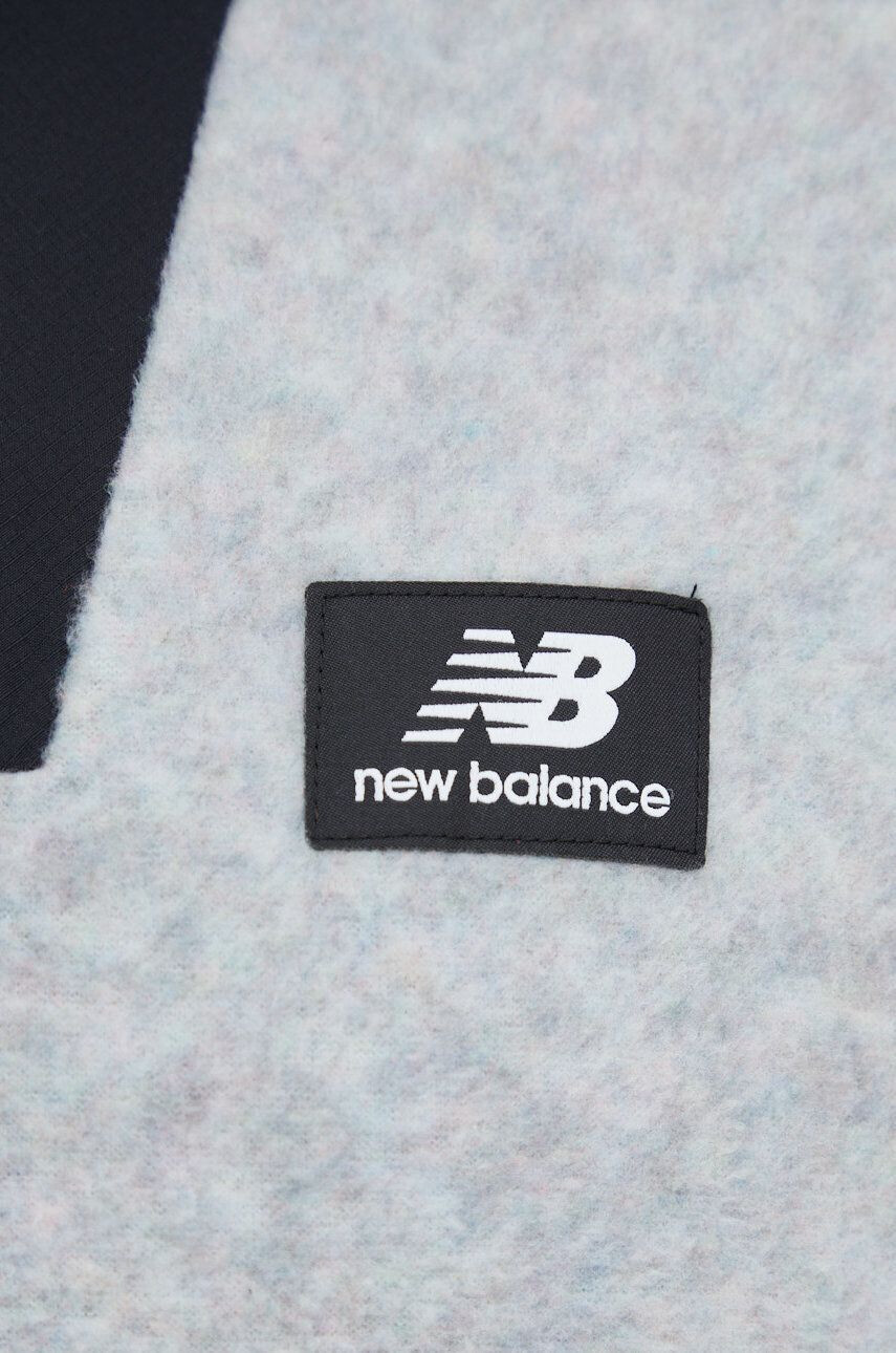 New Balance Суичър в сиво с апликация - Pepit.bg