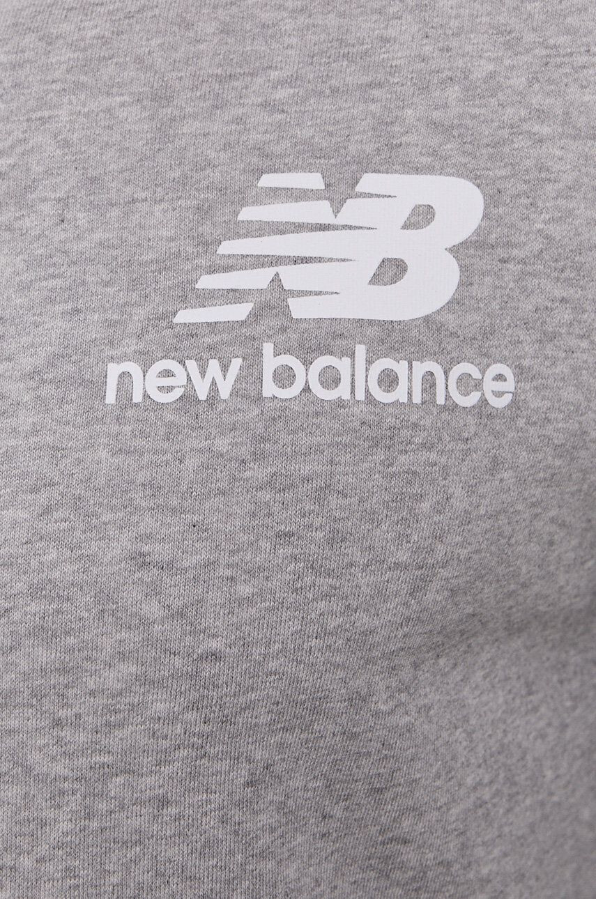 New Balance Суичър MJ03558AG мъжки в сиво с принт - Pepit.bg