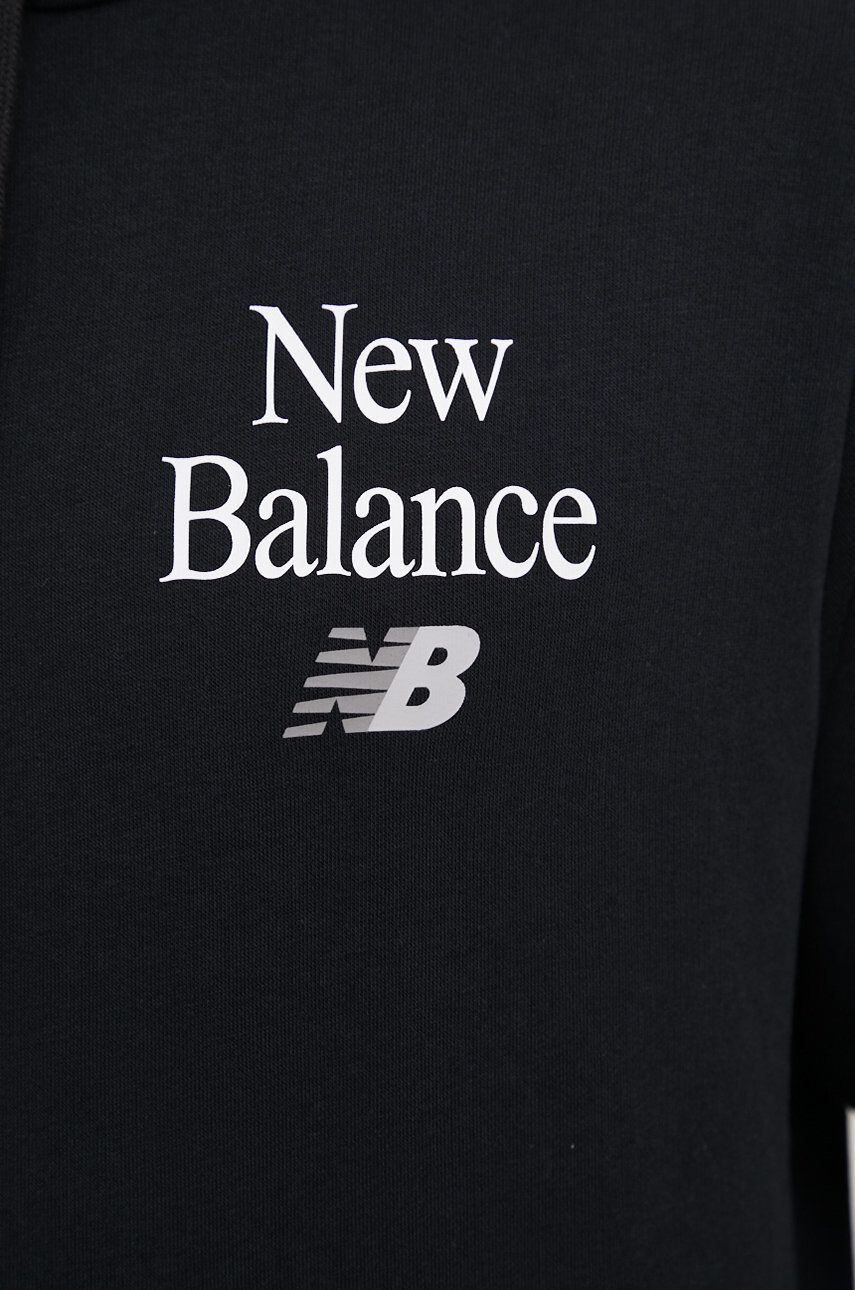 New Balance Суичър MT21513BK мъжка в черно с принт - Pepit.bg