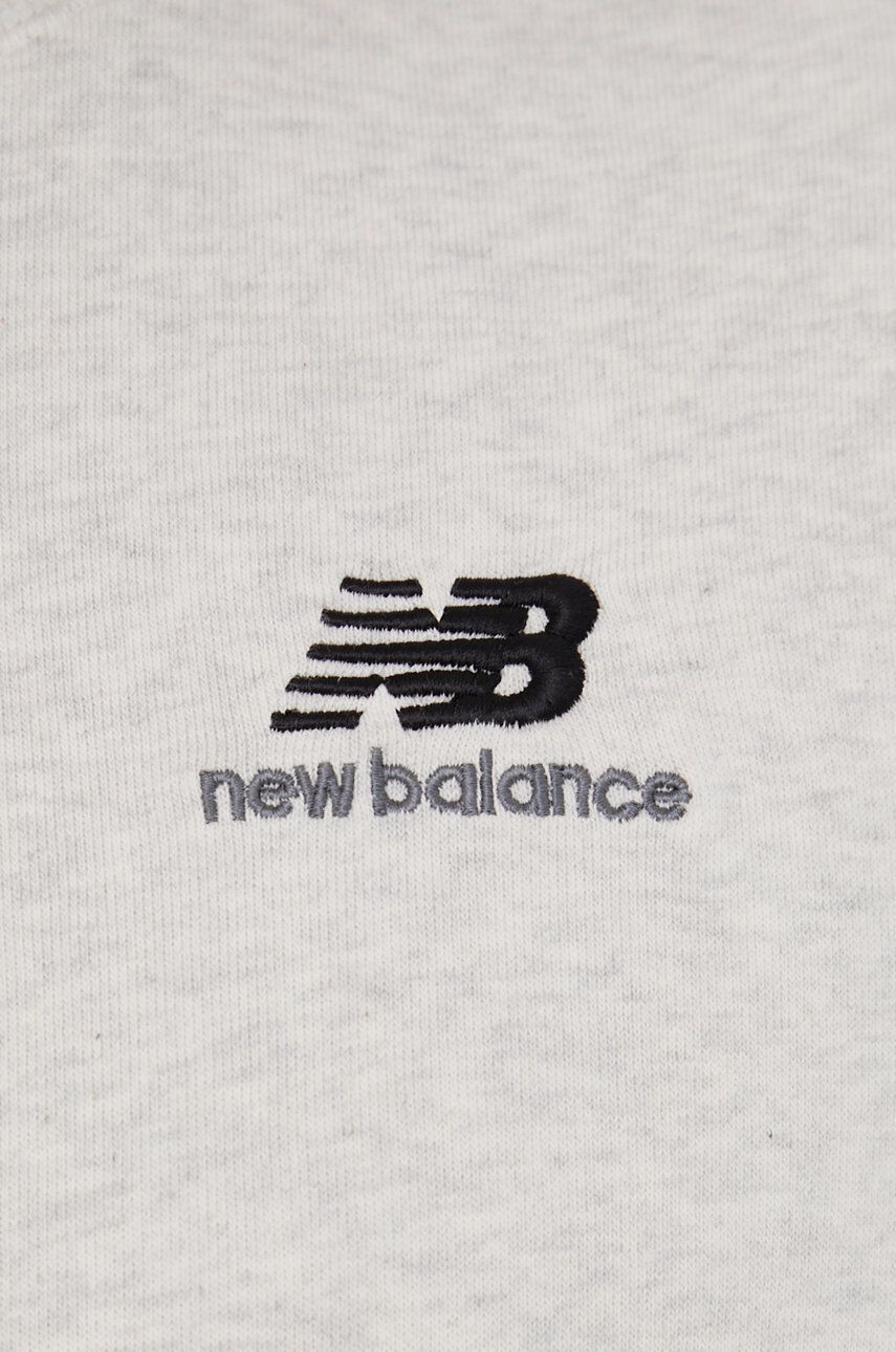 New Balance Суичър UT21501SAH мъжка в сиво с апликация - Pepit.bg