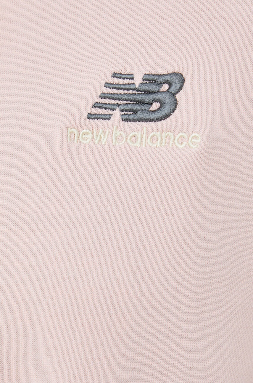 New Balance Суичър UT21502PIE в розово с изчистен дизайн - Pepit.bg