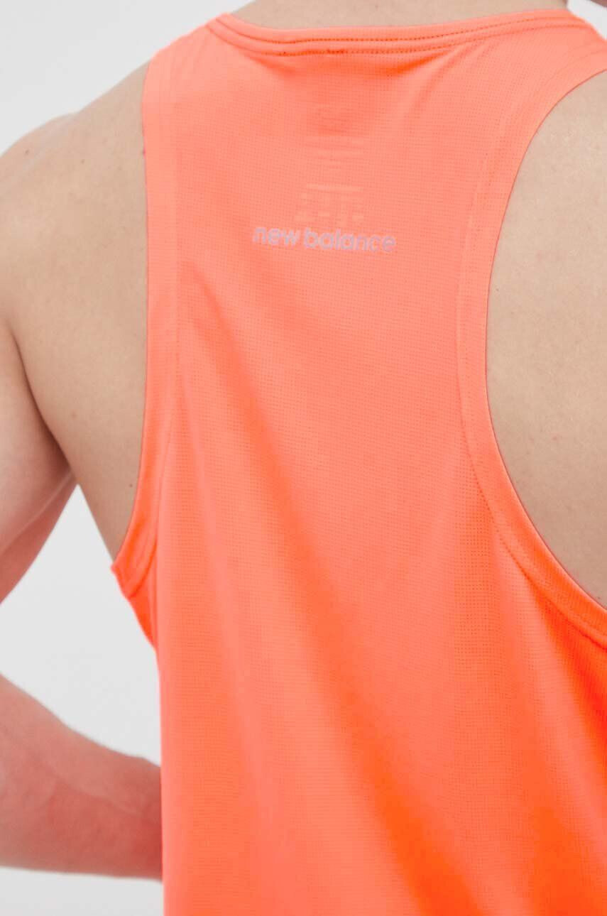 New Balance Тениска за бягане Accelerate Singlet в оранжево - Pepit.bg