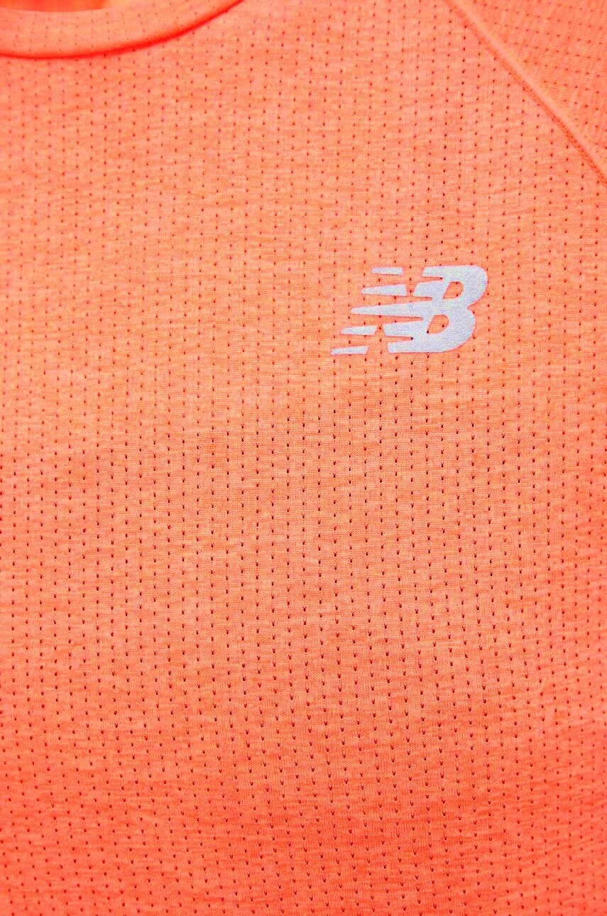 New Balance Тениска за бягане Impact Run в оранжево - Pepit.bg