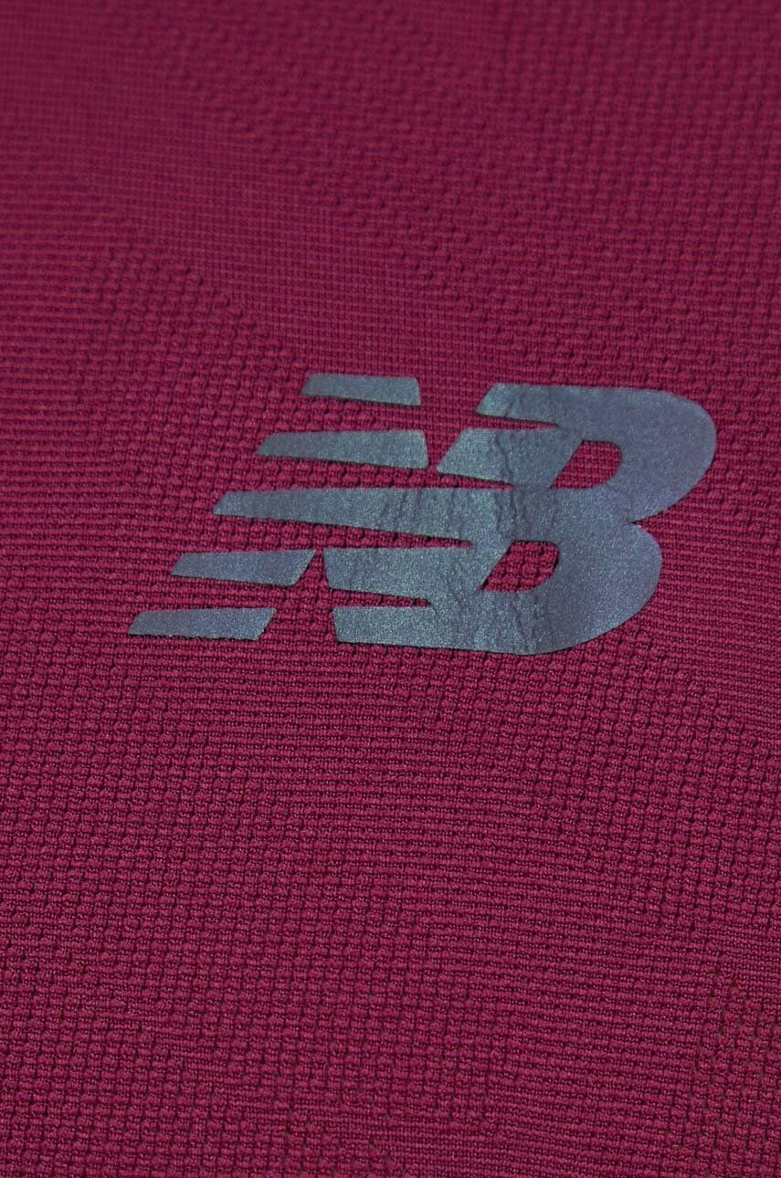 New Balance Тениска за бягане Q Speed в бордо с изчистен дизайн - Pepit.bg