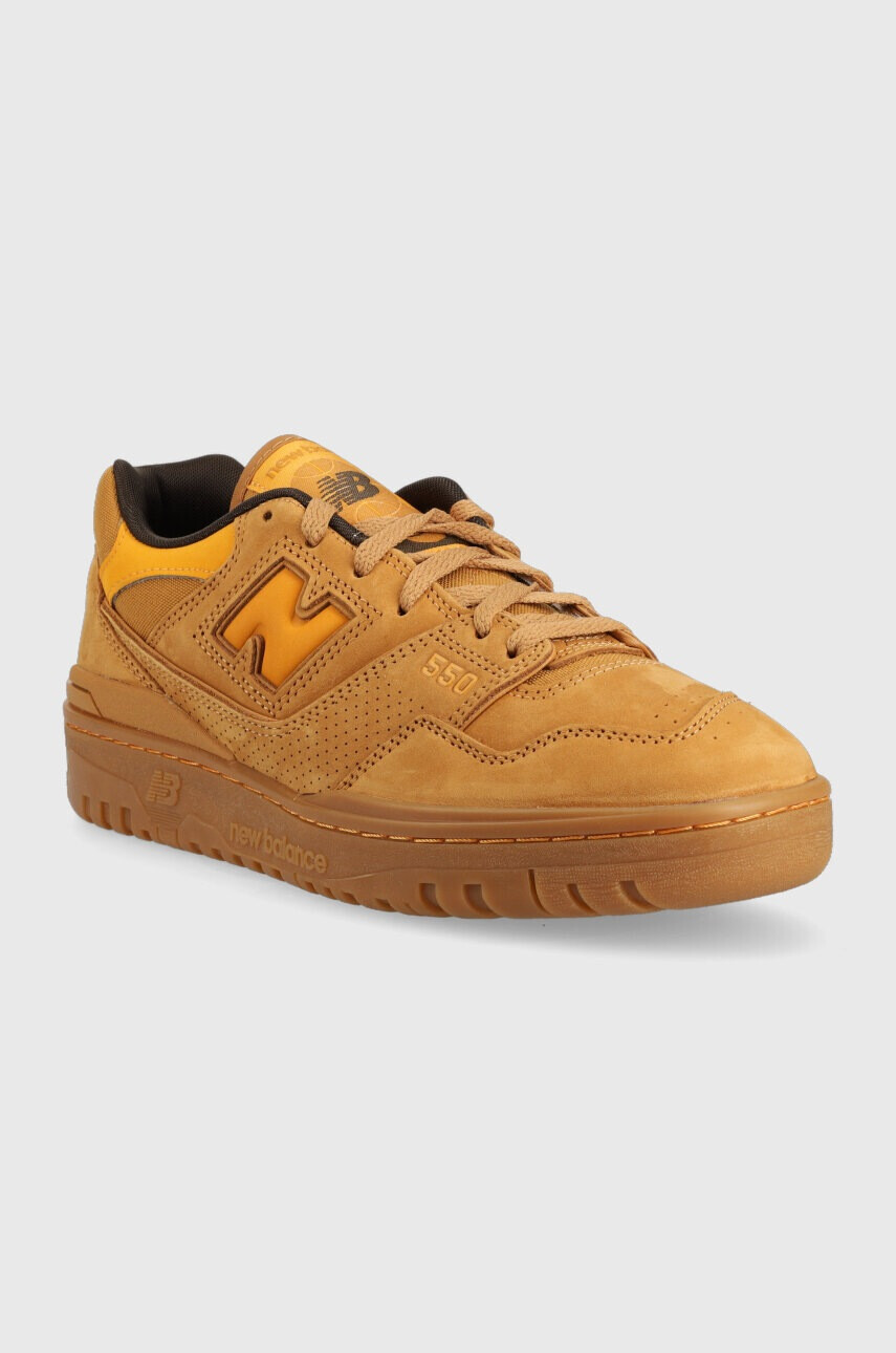 New Balance Велурени маратонки BB550WEA в кафяво - Pepit.bg
