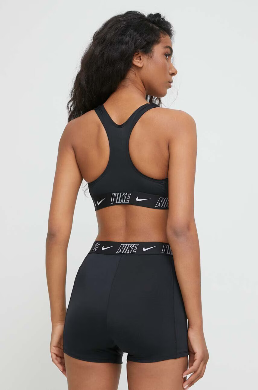 Nike Горнище на бански Logo Tape в черно с леко подплатени чашки - Pepit.bg