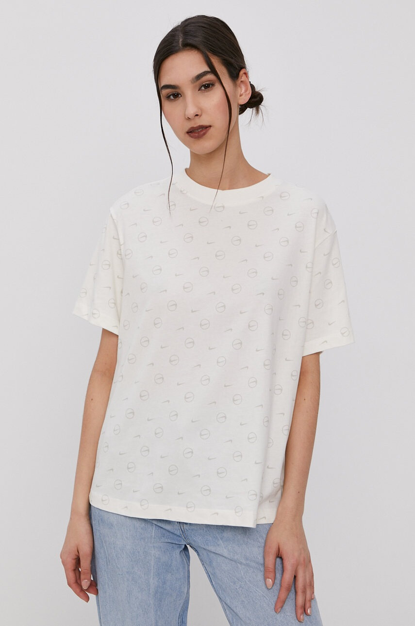 Nike Sportswear Тениска дамска в кремаво - Pepit.bg