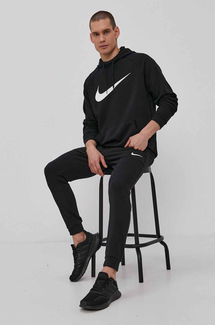 Nike Суичър мъжки в черно с принт - Pepit.bg