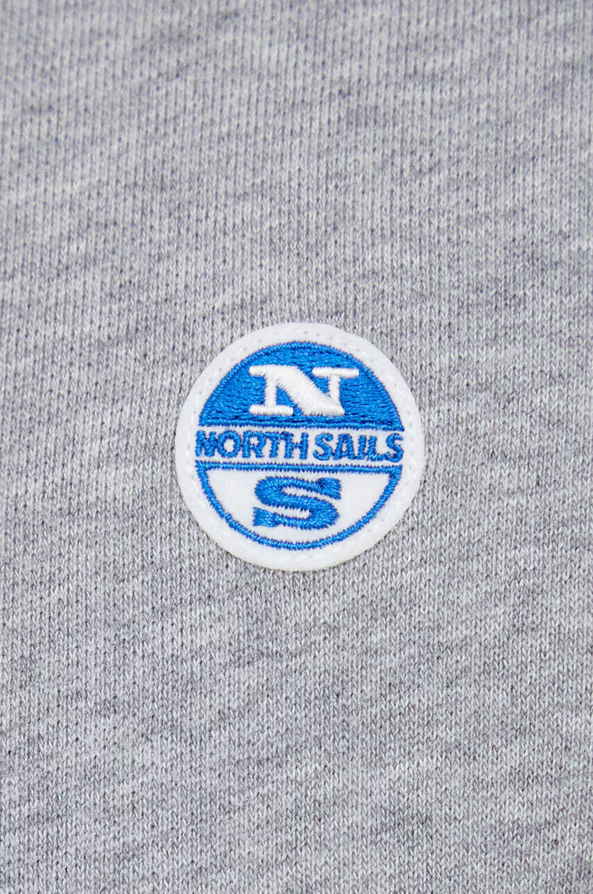 North Sails Памучен суичър в сиво с апликация - Pepit.bg