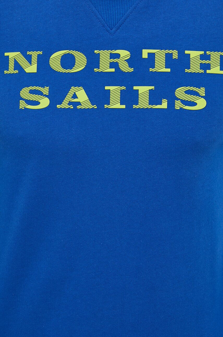 North Sails Памучен суичър в синьо с принт - Pepit.bg