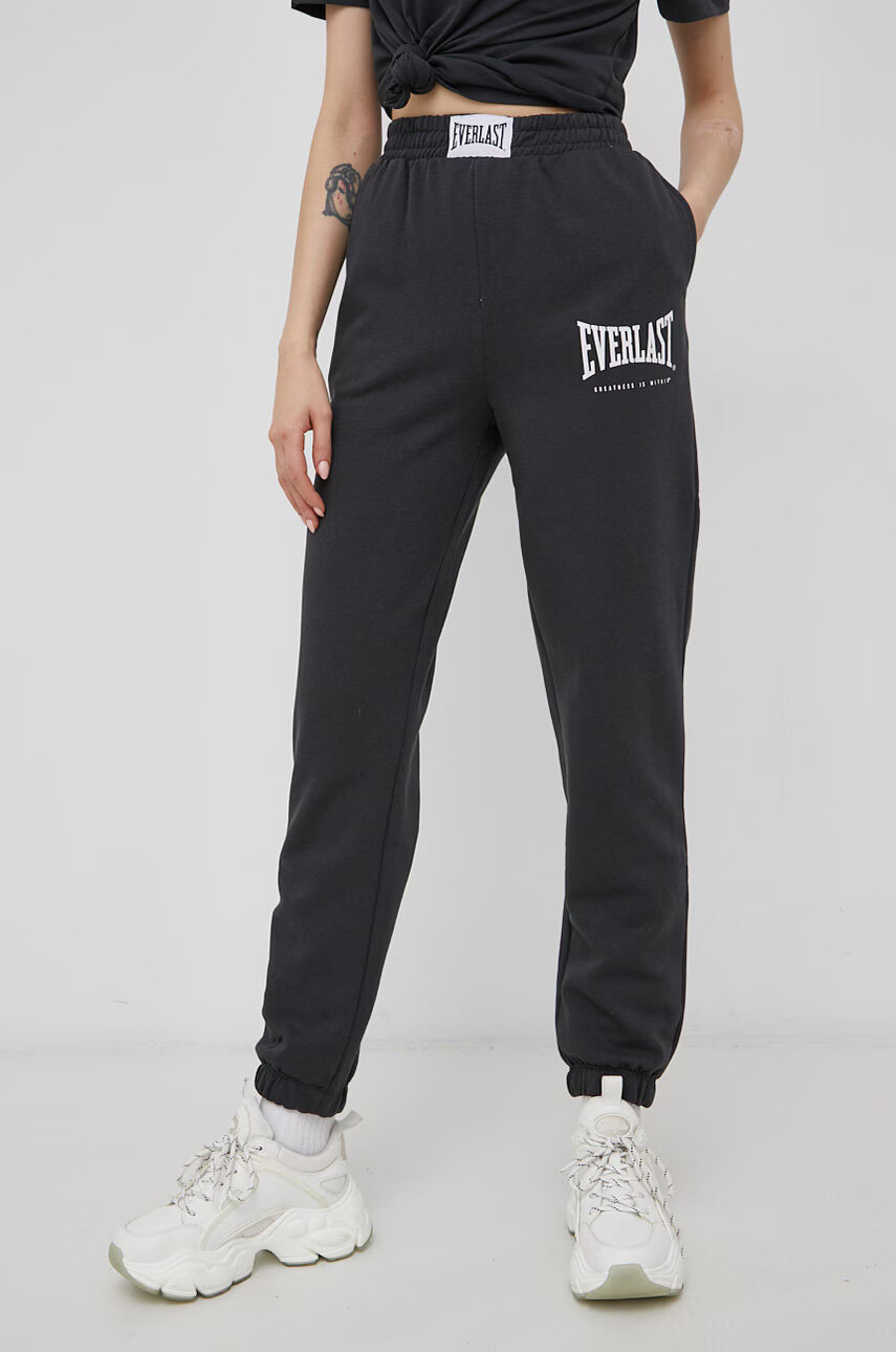 Only Панталон x Everlast дамски в сиво с изчистен дизайн - Pepit.bg