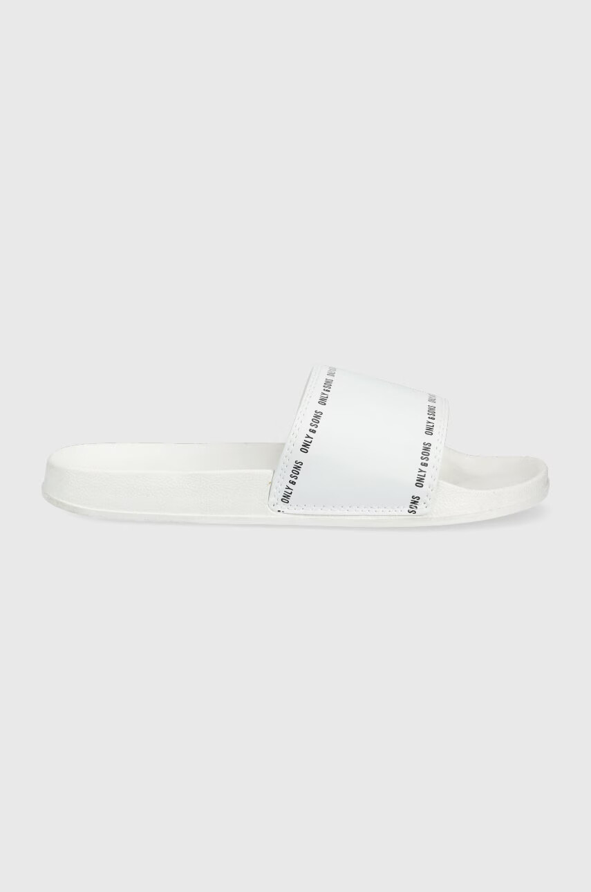 Only & Sons Чехли мъжко в бяло - Pepit.bg
