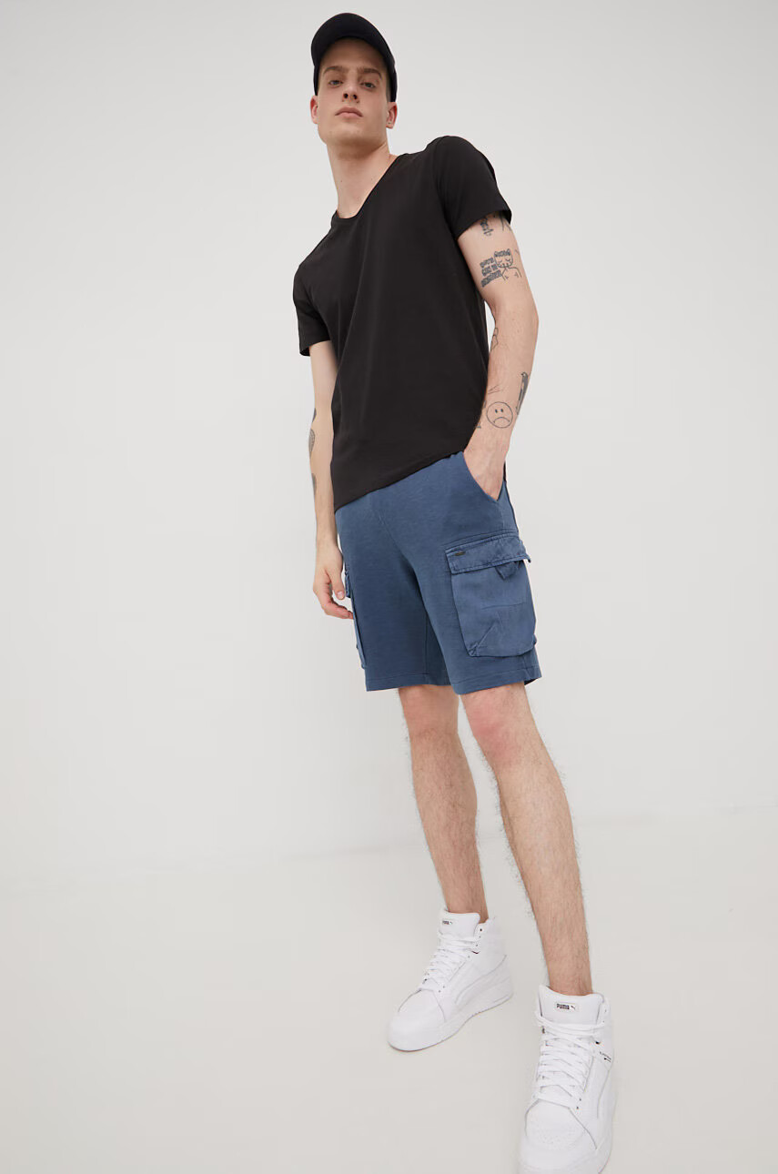 Only & Sons Памучен къс панталон в сиво - Pepit.bg