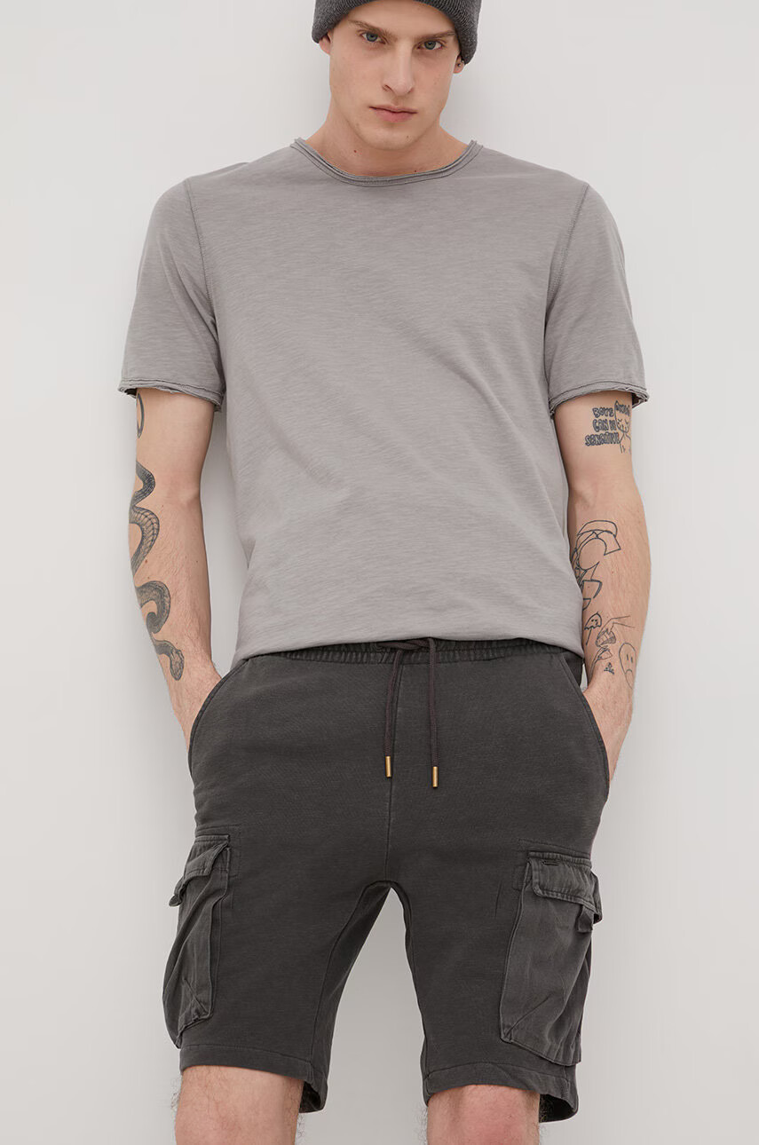 Only & Sons Памучен къс панталон в сиво - Pepit.bg