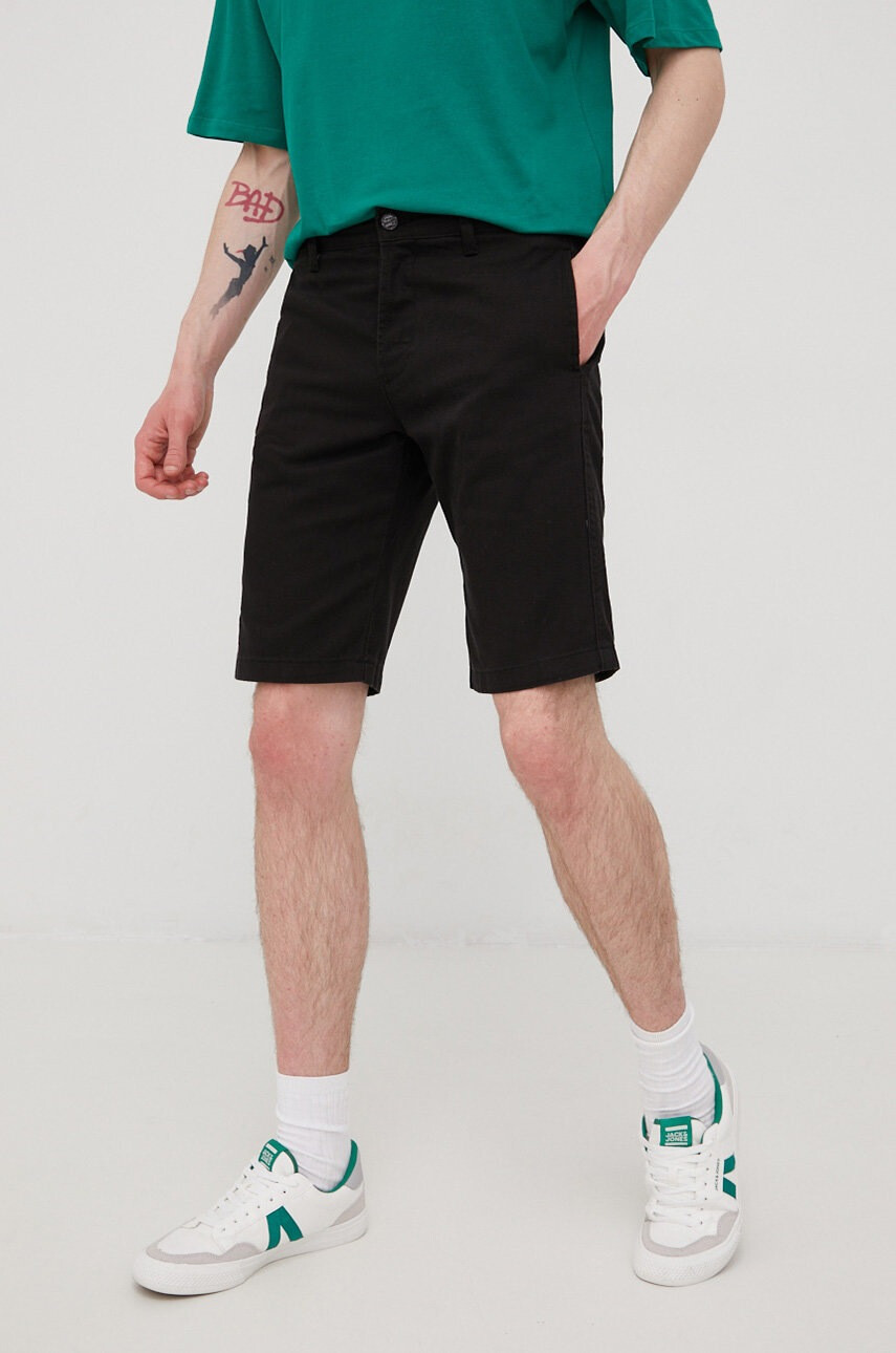 Only & Sons Памучен къс панталон в черно - Pepit.bg