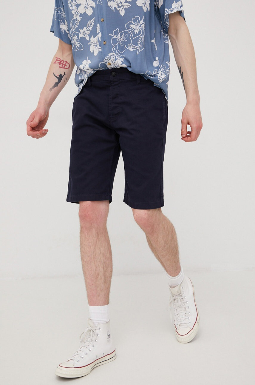 Only & Sons Памучен къс панталон в тъмносиньо - Pepit.bg