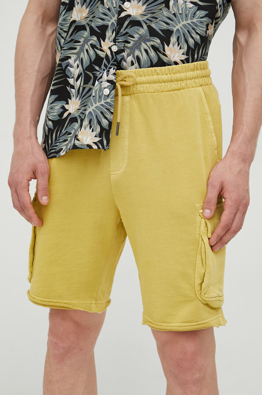Only & Sons Памучен къс панталон в жълто - Pepit.bg