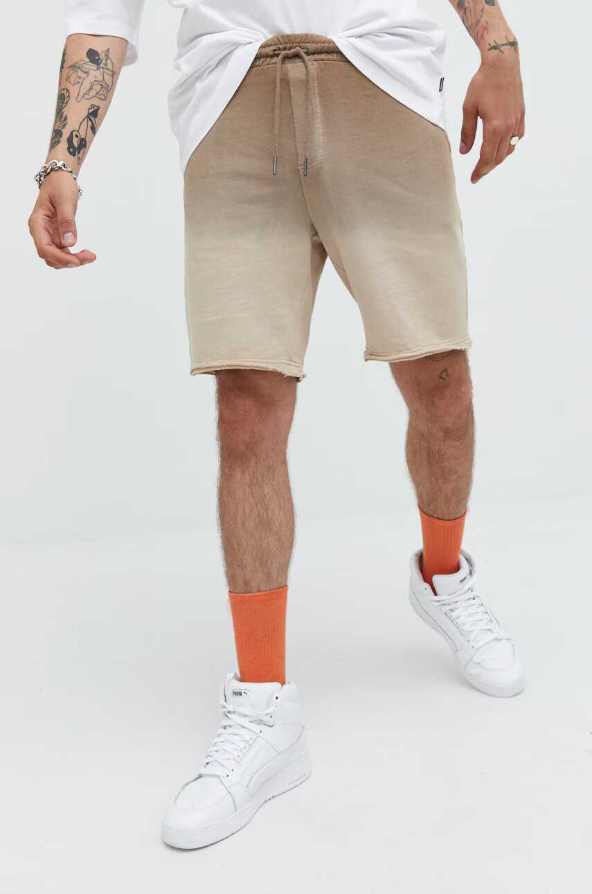 Only & Sons Памучен къс панталон в бежово - Pepit.bg