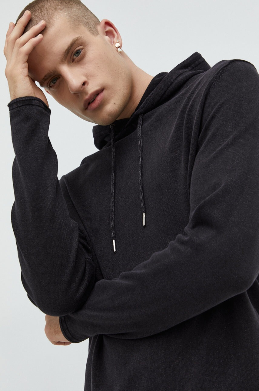 Only & Sons Памучен пуловер в черно - Pepit.bg