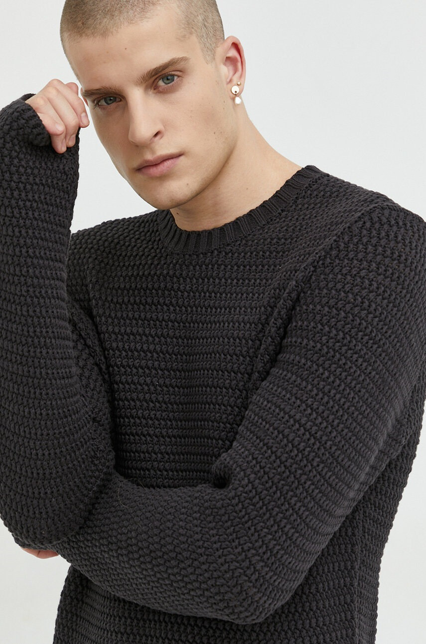 Only & Sons Памучен пуловер мъжки в сиво - Pepit.bg