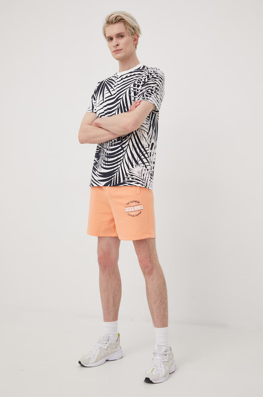 Only & Sons Памучна тениска в тъмносиньо с десен - Pepit.bg