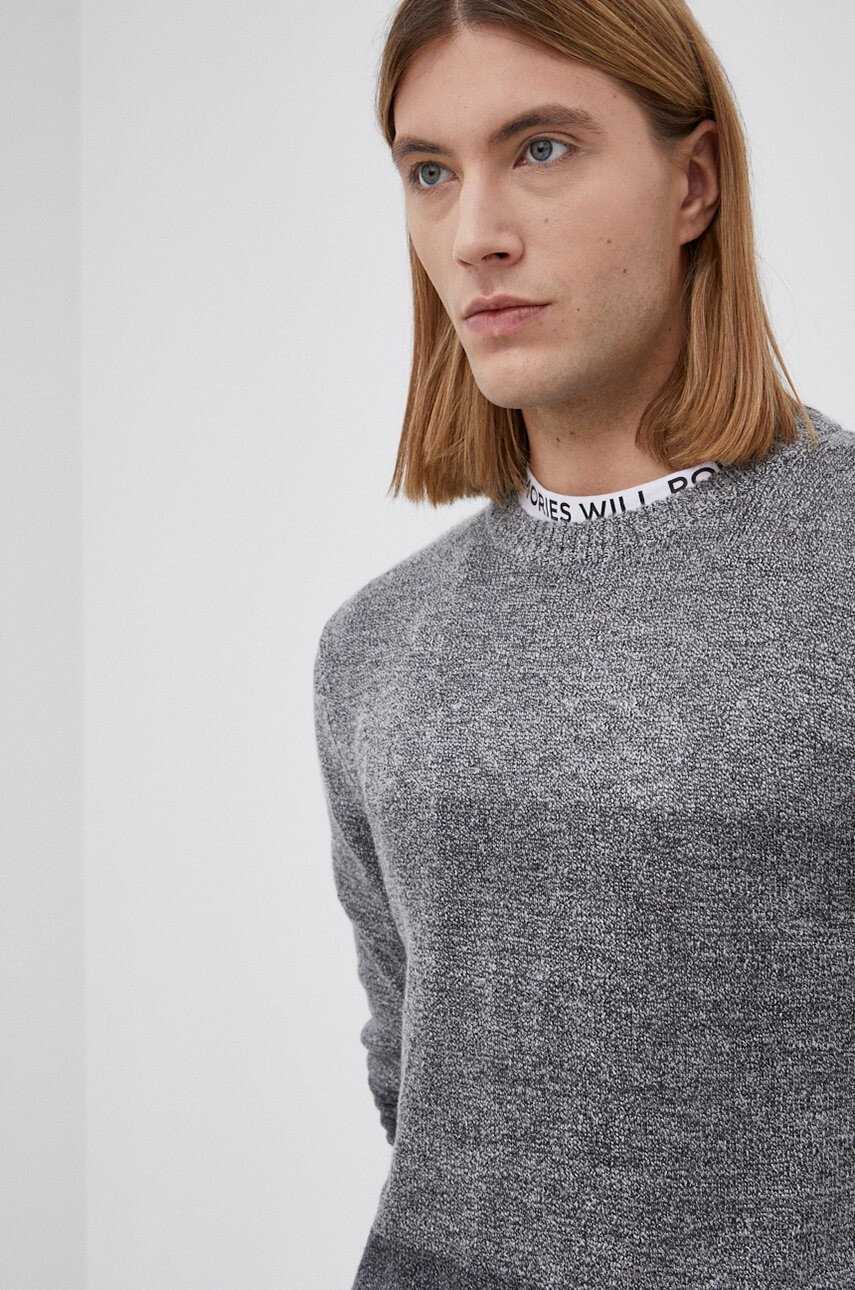 Only & Sons Пуловер мъжки в сиво от лека материя - Pepit.bg