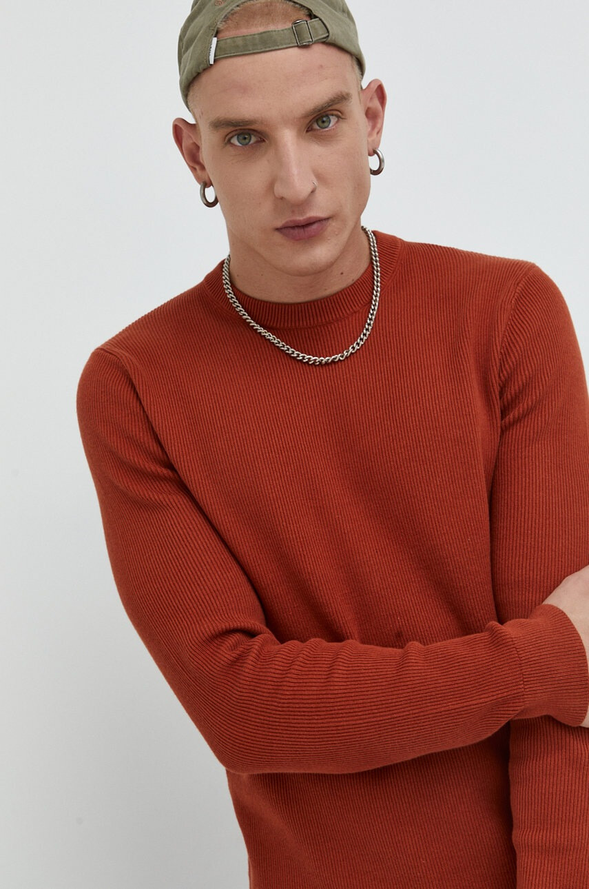 Only & Sons Пуловер мъжки в оранжево - Pepit.bg