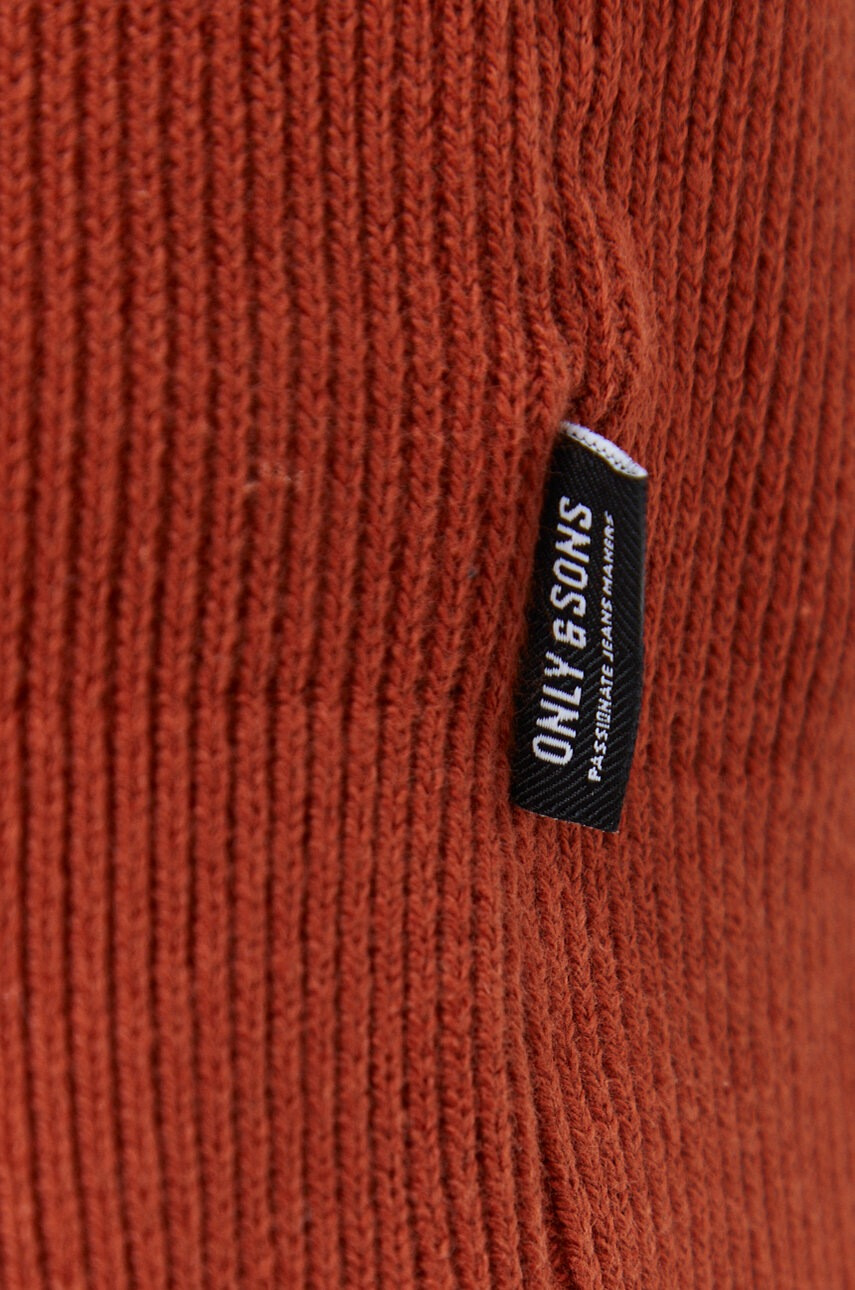 Only & Sons Пуловер мъжки в оранжево - Pepit.bg