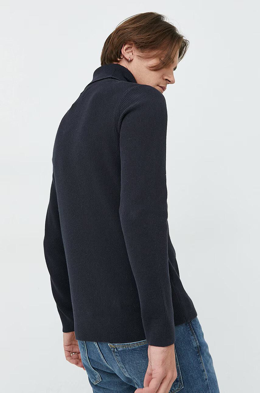 Only & Sons Пуловер мъжки в тъмносиньо с поло - Pepit.bg