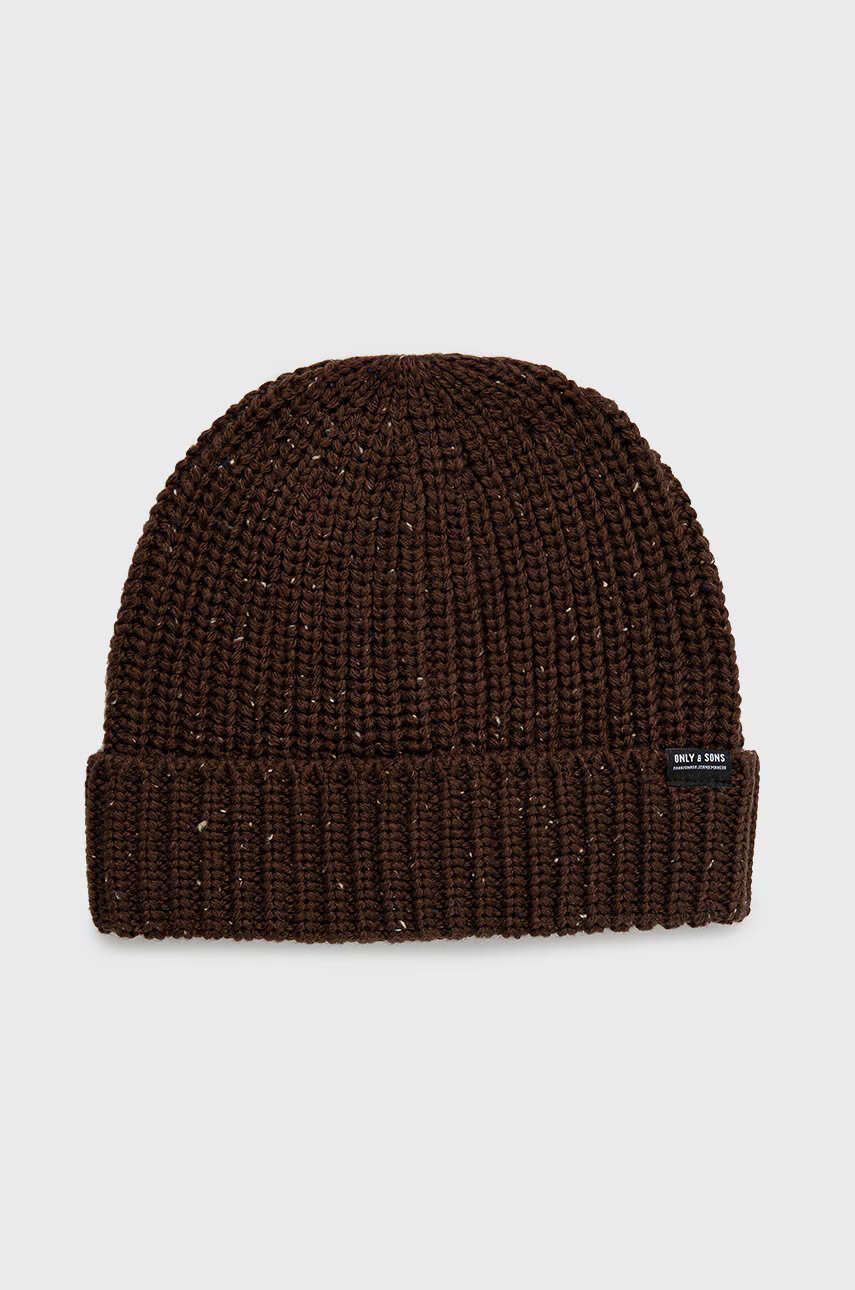 Only & Sons Шапка в кафяво - Pepit.bg