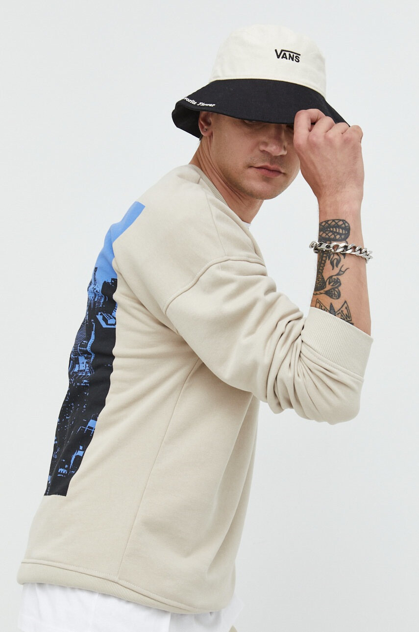 Only & Sons Суичър в бежово с принт - Pepit.bg