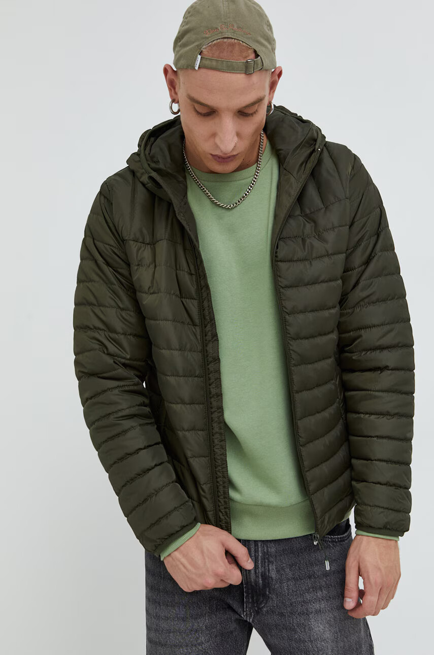 Only & Sons Яке в зелено с преходна изолация - Pepit.bg