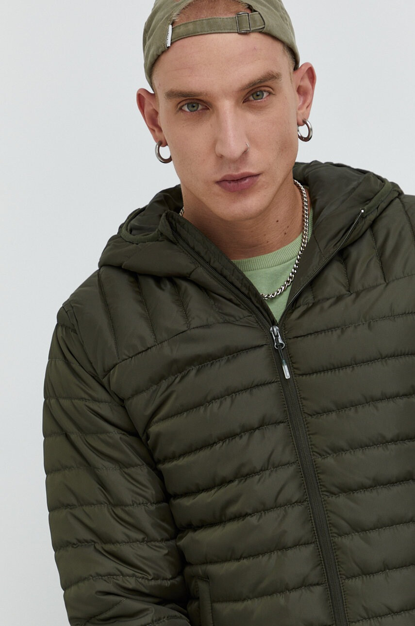 Only & Sons Яке в зелено с преходна изолация - Pepit.bg