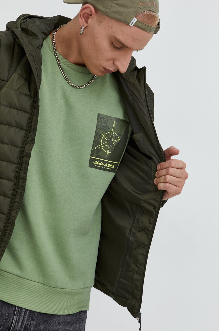 Only & Sons Яке в зелено с преходна изолация - Pepit.bg