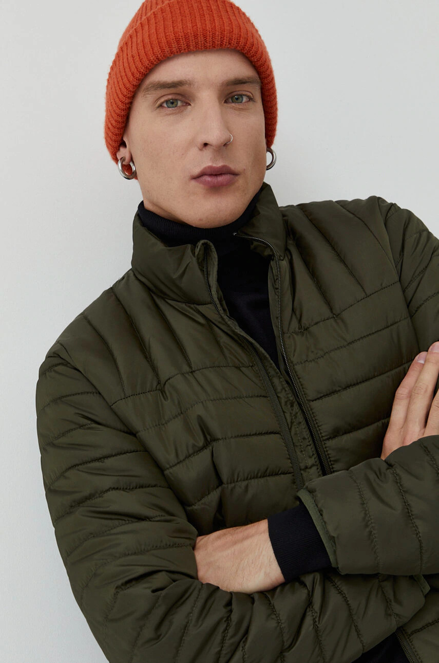 Only & Sons Яке в зелено с преходна изолация - Pepit.bg