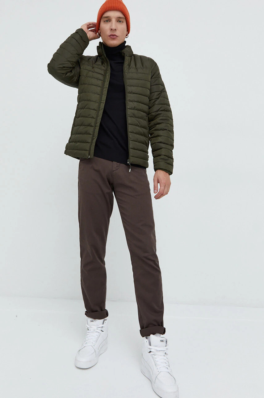 Only & Sons Яке в зелено с преходна изолация - Pepit.bg
