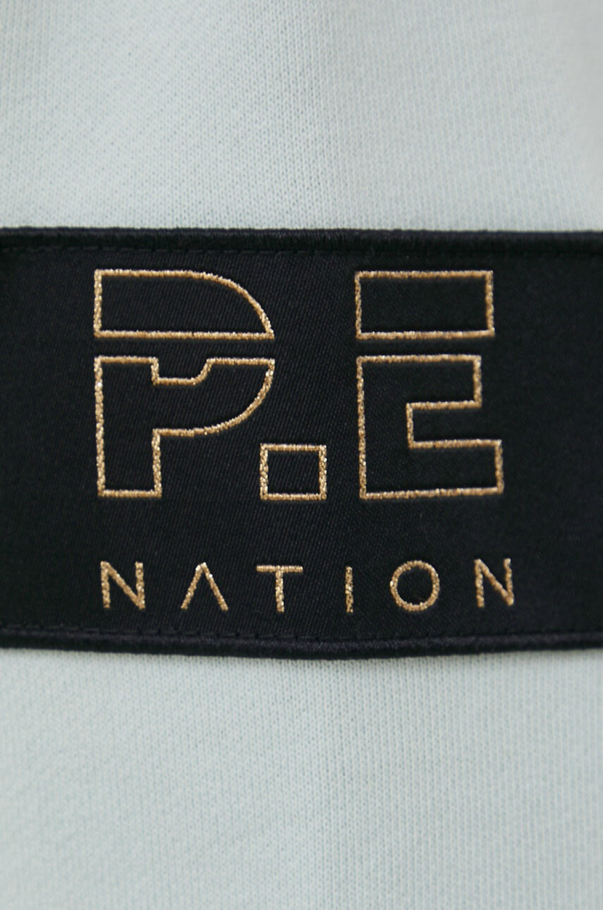 P.E Nation Памучен суичър дамска в зелено с принт - Pepit.bg