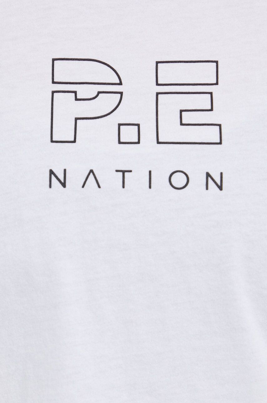 P.E Nation Памучен топ в бяло - Pepit.bg