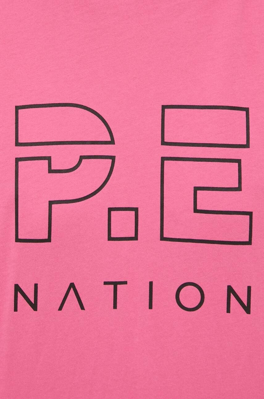 P.E Nation Памучна тениска в лилаво - Pepit.bg