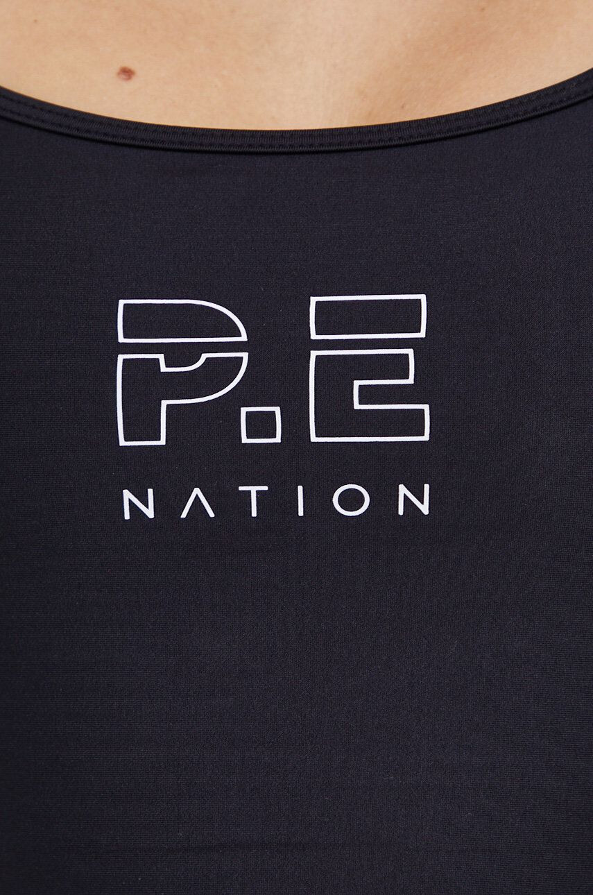 P.E Nation Спортен сутиен в черно с изчистен дизайн - Pepit.bg