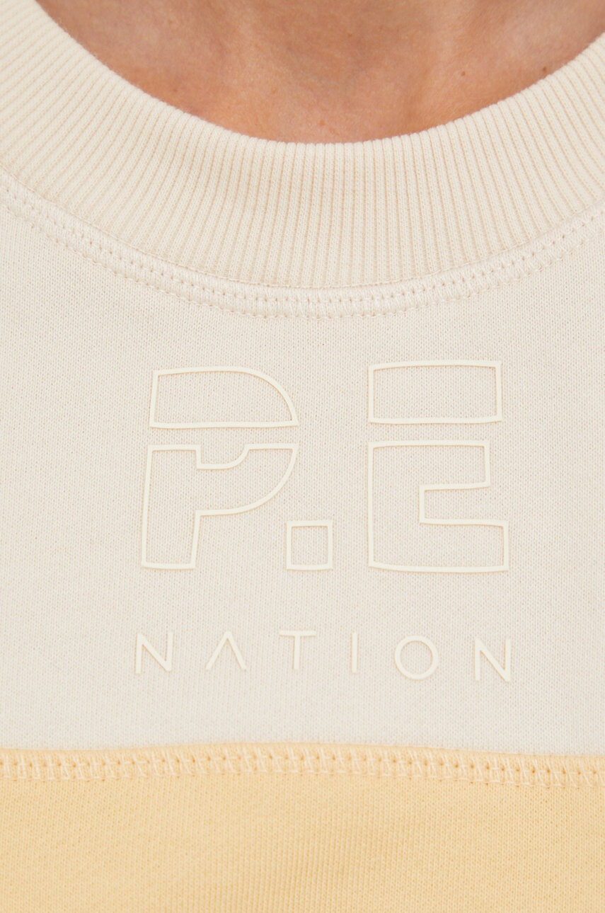 P.E Nation Суичър в жълто с изчистен дизайн - Pepit.bg
