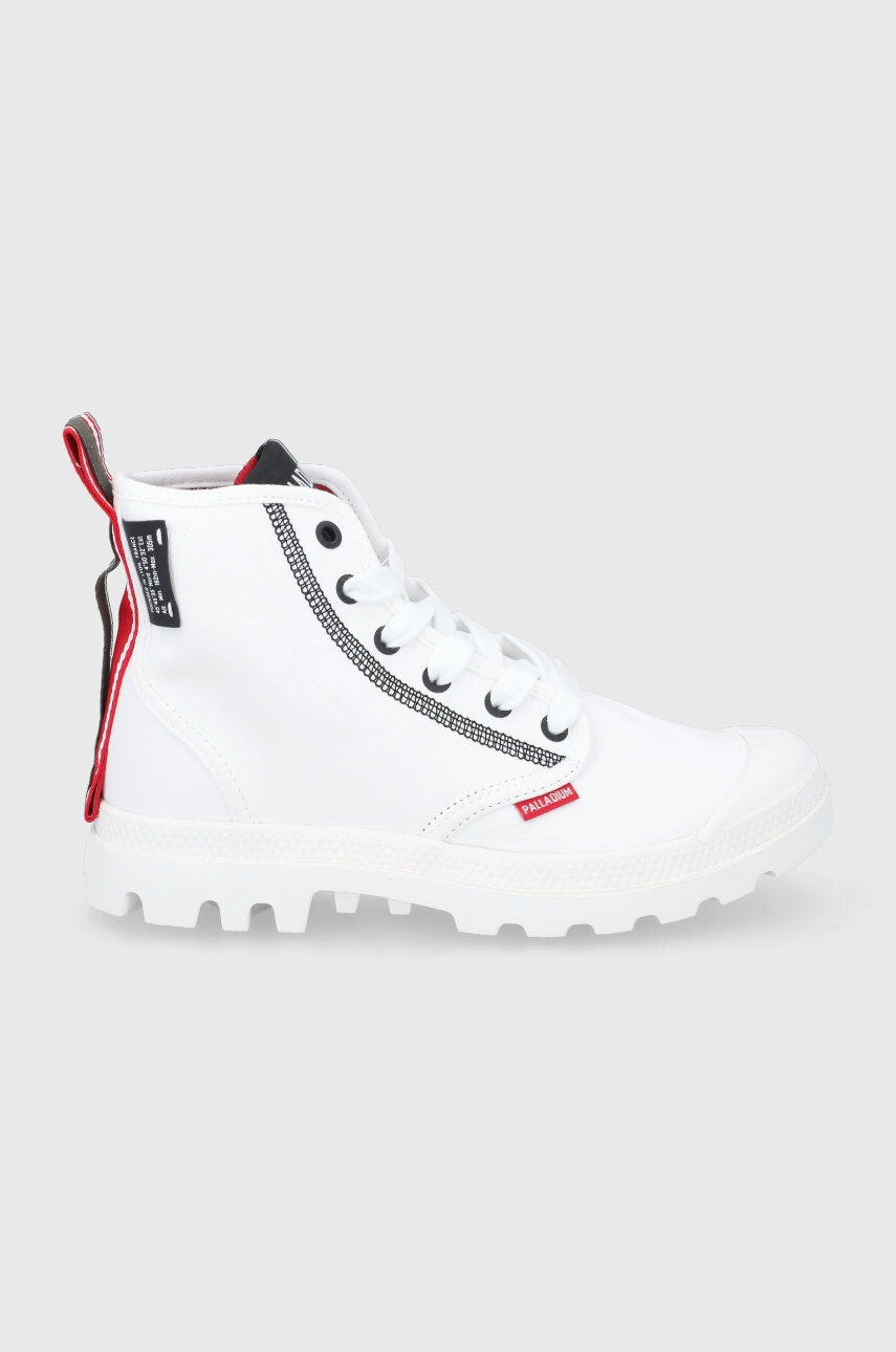 Palladium Високи кецове дамски в бяло - Pepit.bg
