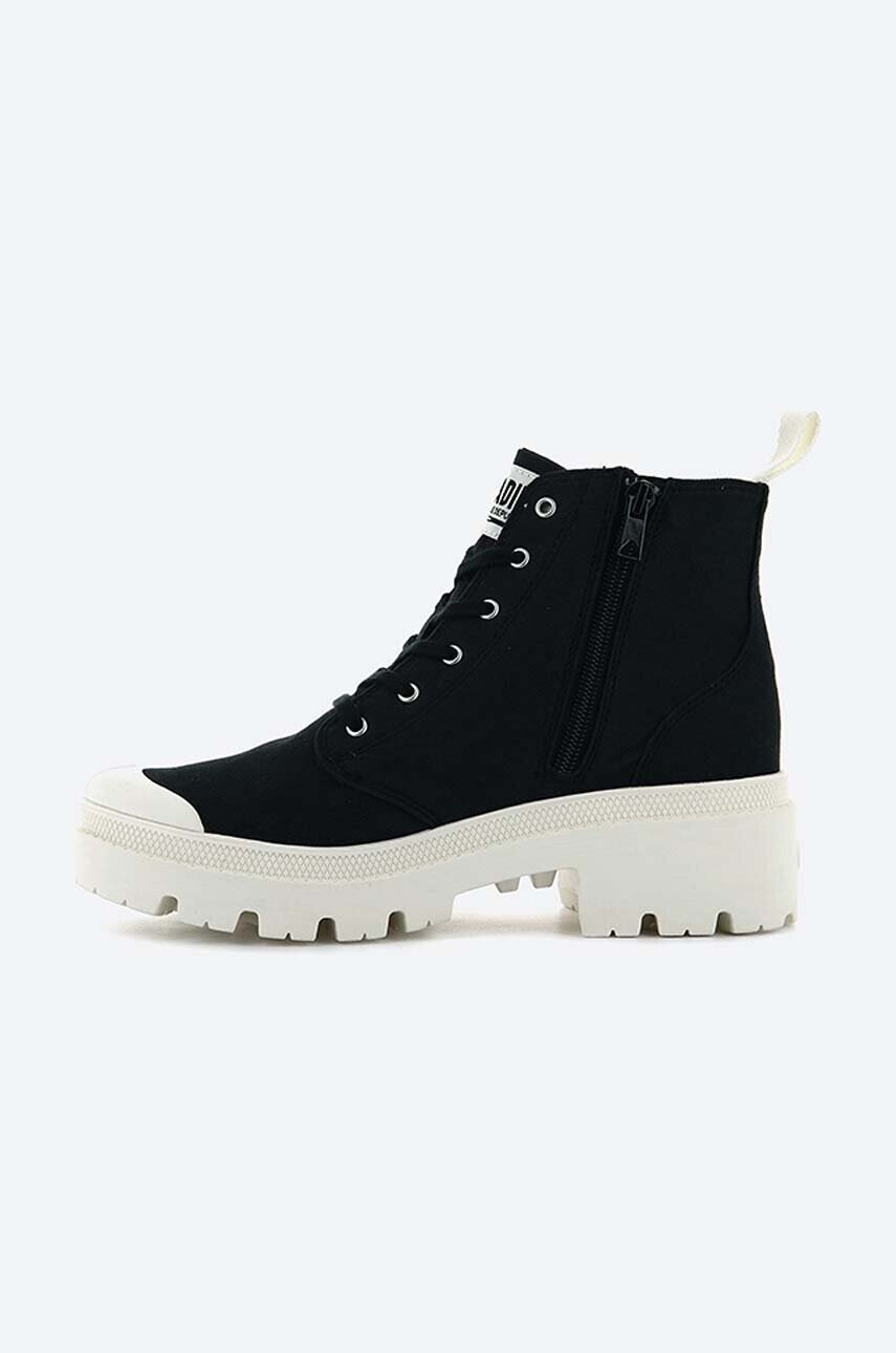 Palladium Високи кецове Pallabase Twill в черно - Pepit.bg