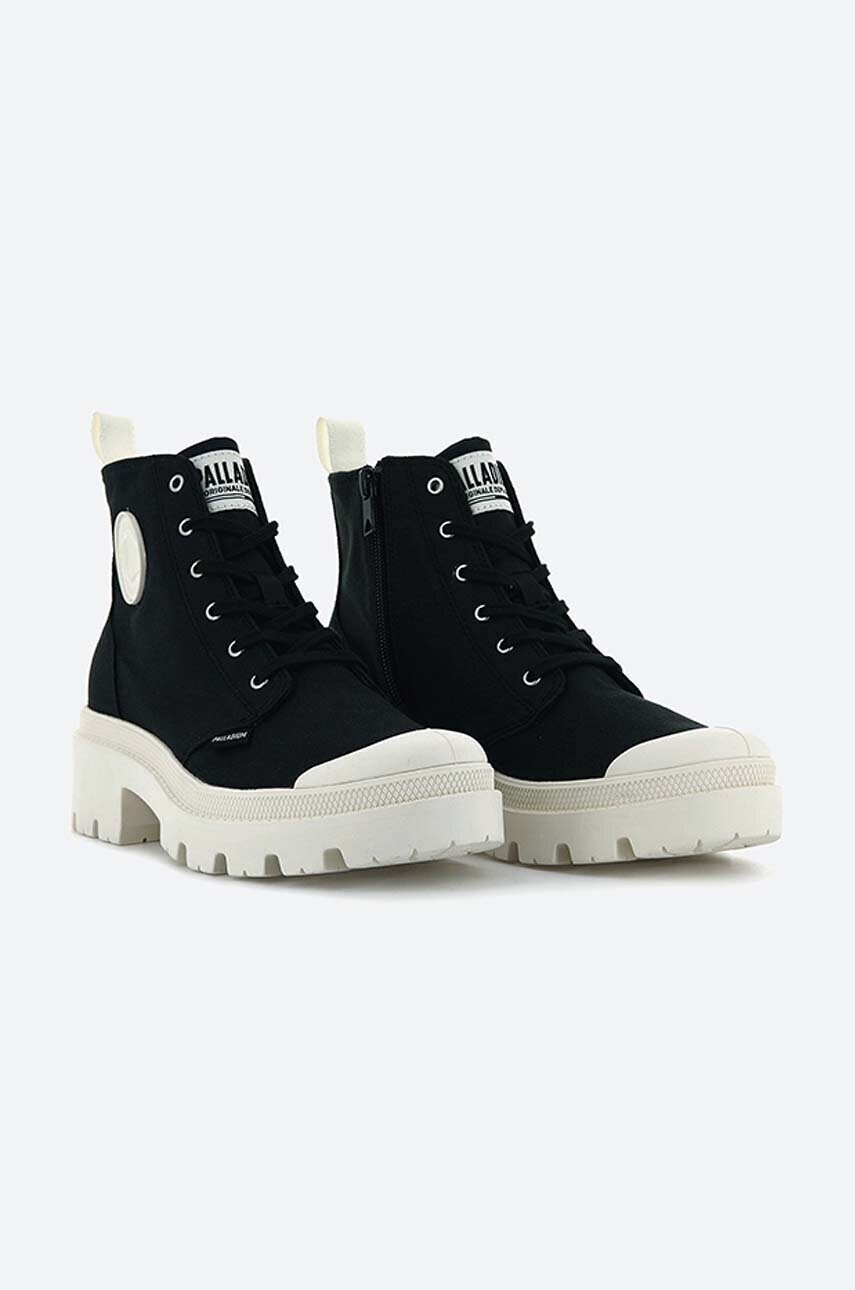 Palladium Високи кецове Pallabase Twill в черно - Pepit.bg