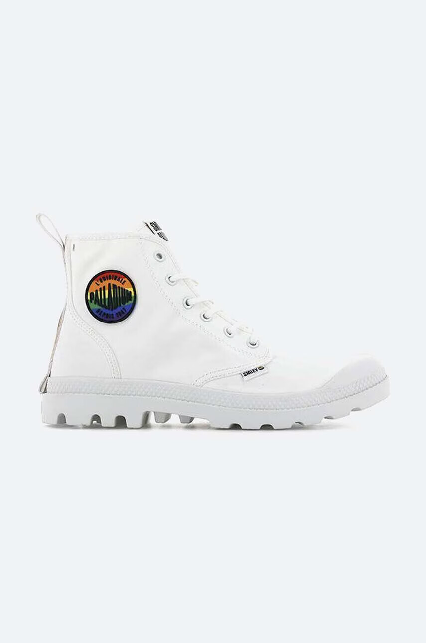 Palladium Високи кецове Pampa Smiley Pride в бяло - Pepit.bg