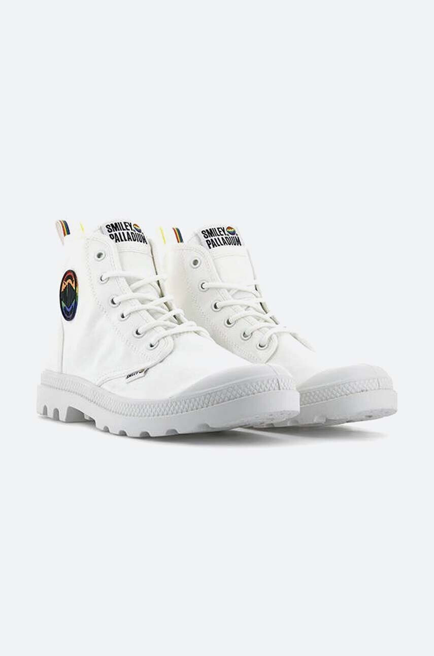 Palladium Високи кецове Pampa Smiley Pride в бяло - Pepit.bg