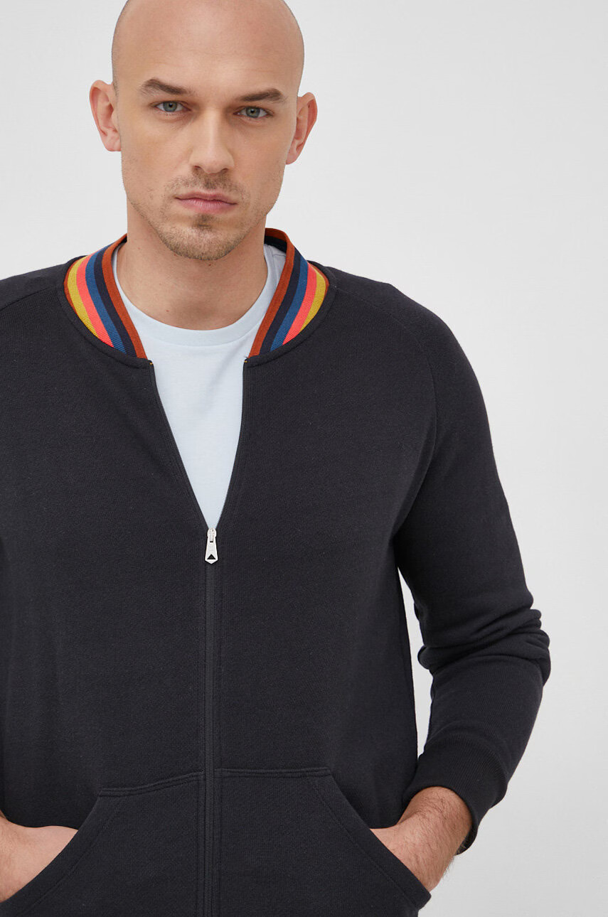 Paul Smith Памучен суичър мъжки в черно - Pepit.bg