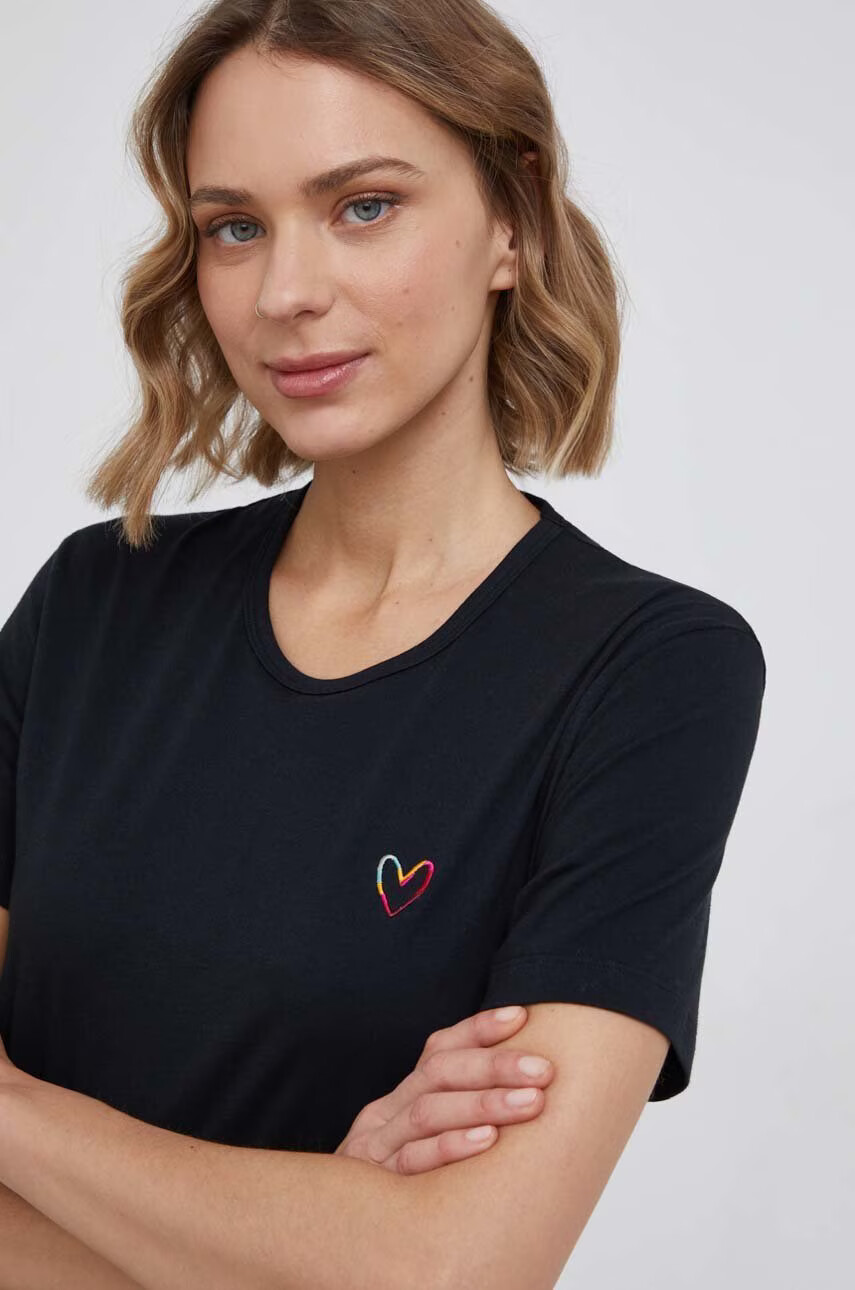 Paul Smith Памучна тениска в черно - Pepit.bg