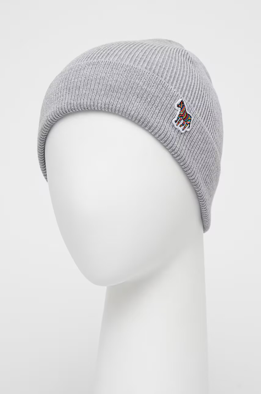 Paul Smith Шапка в сиво с фина плетка от вълна - Pepit.bg